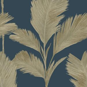 Belgravia Decor Alessia Leaf Gold Navy Wallpaper - Wallpaper Belgravia Decor Alessia Leaf Gold Navy Wallpaper - Wallpaper