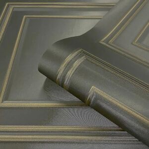 Belgravia Gold Charcoal Textured Vinyl Wallpaper - Wallpapers Belgravia Gold Charcoal Textured Vinyl Wallpaper - Wallpapers