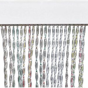 Cortina Elba Hecho en Italia - Helicoidal, 100x220, Amarillo/Marrón, Blanco - Cortina Cortina Elba Hecho en Italia - Helicoidal, 100x220, Amarillo/Marrón, Blanco - Cortina