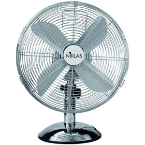Ventilateur de table Niklas Chrome de Salone SRL - 40cm, 50W, 3 Vitesses - Publicité Ventilateur de table Niklas Chrome de Salone SRL - 40cm, 50W, 3 Vitesses - Publicité