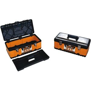 BRIXO - Boîte à outils en métal 45x23x20 cm avec plateau - Rangement d'outils - Publicité BRIXO - Boîte à outils en métal 45x23x20 cm avec plateau - Rangement d'outils - Publicité