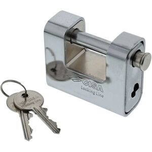 CISA Brass Padlock - 80 mm - Nickel Steel Shackle - 2 Keys CISA Brass Padlock - 80 mm - Nickel Steel Shackle - 2 Keys