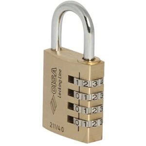 CISA - Mosiężny zamek - 20 mm Szerokość - Bez klucza CISA - Mosiężny zamek - 20 mm Szerokość - Bez klucza