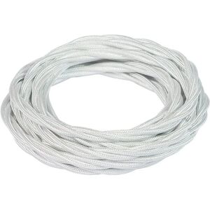 FANTON Câble en soie tressée blanc 3 noyaux - Câble - Publicité FANTON Câble en soie tressée blanc 3 noyaux - Câble - Publicité