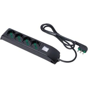 FANTON 410141 Verlengsnoer - 4 stopcontacten - Zwart FANTON 410141 Verlengsnoer - 4 stopcontacten - Zwart