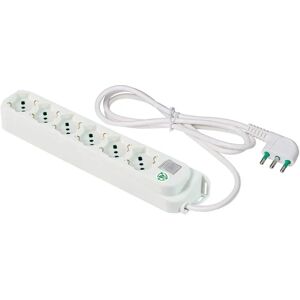 FANTON Multipresa 6 Prese Interruttore Sovraccarico Bianco FANTON Multipresa 6 Prese Interruttore Sovraccarico Bianco