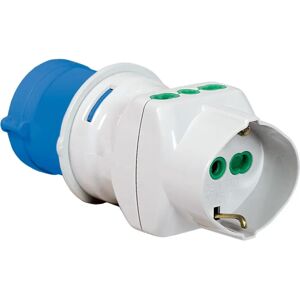 FANTON Industriële stekkeradapter - Dubbelsocket IP44 - Blauw FANTON Industriële stekkeradapter - Dubbelsocket IP44 - Blauw