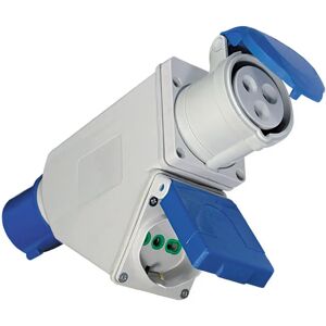 Fanton Adaptador industrial de corriente - Azul - 2P+T 16A - IP44 Fanton Adaptador industrial de corriente - Azul - 2P+T 16A - IP44