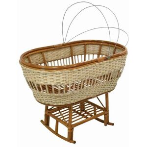 Culla per Neonati Morgana Miele di Vacchetti - Naturale, 100x58 cm, con Dondolo e Ruote Culla per Neonati Morgana Miele di Vacchetti - Naturale, 100x58 cm, con Dondolo e Ruote