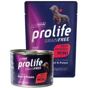 Prolife Senza Cereali Cibo Per Cani Adulti Sensibili - Manzo & Patate - 100g Prolife Senza Cereali Cibo Per Cani Adulti Sensibili - Manzo & Patate - 100g