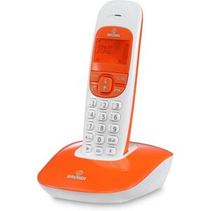 Téléphone Dect Brondi Nice - ID Appelant, Orange, Blanc Téléphone Dect Brondi Nice - ID Appelant, Orange, Blanc