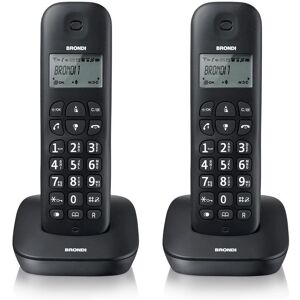 Téléphone DECT Brondi Gala Twin avec Identification d'appel - Noir - Publicité Téléphone DECT Brondi Gala Twin avec Identification d'appel - Noir - Publicité