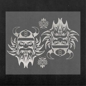 4R QUATTROERRE.IT Maxi Viking Decal - Silver - 50x35cm 4R QUATTROERRE.IT Maxi Viking Decal - Silver - 50x35cm
