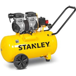 Stanley Compressor - 50L Olievrij Laag Geluid Geel Stanley Compressor - 50L Olievrij Laag Geluid Geel