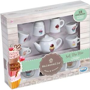 Modello Maisonelle - Set picnic con 13 tazzine in porcellana Modello Maisonelle - Set picnic con 13 tazzine in porcellana