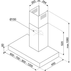 Smeg KBT900XE - Stainless Steel - Wall Hood Smeg KBT900XE - Stainless Steel - Wall Hood