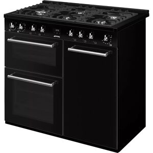 Smeg CX103GMBL 100cm Black Concert Dual Fuel Range Cooker - Black Smeg CX103GMBL 100cm Black Concert Dual Fuel Range Cooker - Black