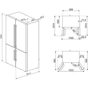 Smeg FQ60XDE - Stainless Steel - Refrigerator Smeg FQ60XDE - Stainless Steel - Refrigerator