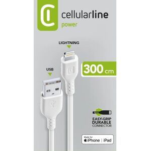 Cellularline Hvid 3m Lightning Kabel - Data & Power Cellularline Hvid 3m Lightning Kabel - Data & Power