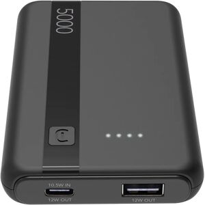 Power Bank Cellularline PBENTRY5000K - 5000mAh, 12W, USB-C, Nero Power Bank Cellularline PBENTRY5000K - 5000mAh, 12W, USB-C, Nero