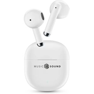 Music Sound 8018080491153 Headset - Draadloos, In-ear, Bluetooth, Wit Music Sound 8018080491153 Headset - Draadloos, In-ear, Bluetooth, Wit