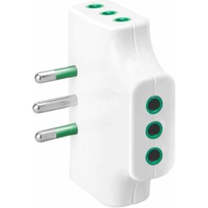 EKON ECELADAFLAT3IT10 - Type L IT - Bianco - 10A - Adattatore EKON ECELADAFLAT3IT10 - Type L IT - Bianco - 10A - Adattatore