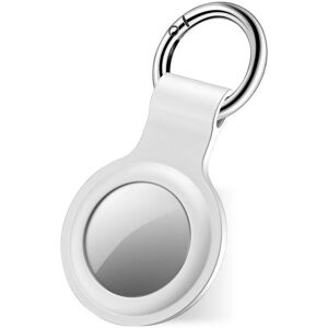 SBS Mærke AirTag Nøglering - Hvid - Beskyttende Silikonecover SBS Mærke AirTag Nøglering - Hvid - Beskyttende Silikonecover