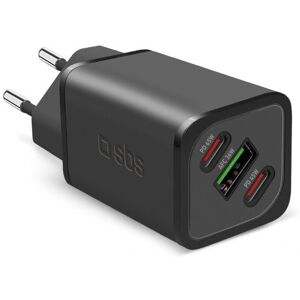 Cargador de viaje SBS PD 65W 2x USB-C/1x USB GaN negro - Cargador Cargador de viaje SBS PD 65W 2x USB-C/1x USB GaN negro - Cargador