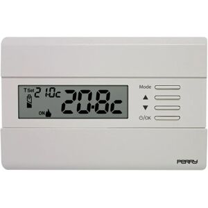 Thermostat mural Perry - Numérique blanc avec écran - 1TPTE011B - Publicité Thermostat mural Perry - Numérique blanc avec écran - 1TPTE011B - Publicité