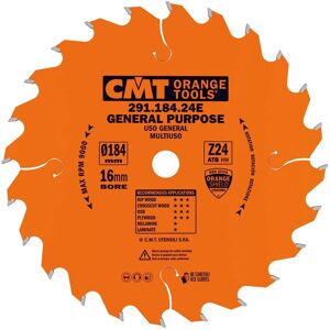 CMT Cirkelzaagblad 184-16-2.6 (Z-24) Hout Spaanplaat CMT Cirkelzaagblad 184-16-2.6 (Z-24) Hout Spaanplaat