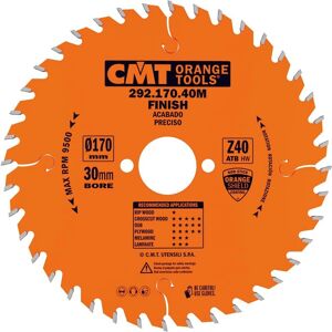 CMT 292.170.40M rundsavblad - 170mm, 40T, til præcise snit CMT 292.170.40M rundsavblad - 170mm, 40T, til præcise snit