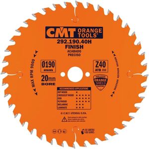 CMT 292.190.40H Cirkelzaagblad - Precisie Doorsnede - Grijs Metaal CMT 292.190.40H Cirkelzaagblad - Precisie Doorsnede - Grijs Metaal