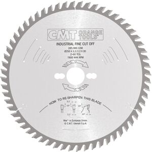 CMT Orange Tools Kreiselscheibe - 250mm, 60Z, 15° - Querschnitt CMT Orange Tools Kreiselscheibe - 250mm, 60Z, 15° - Querschnitt