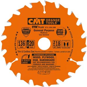CMT Orange Tools 271.136.18H - Ultra ITK rundsav til træ CMT Orange Tools 271.136.18H - Ultra ITK rundsav til træ