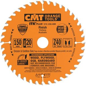 Lama Circolare CMT 272.150.40H 150mm 40 Denti per Legno & Multistrato Lama Circolare CMT 272.150.40H 150mm 40 Denti per Legno & Multistrato