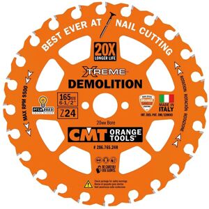 CMT Ø165mm Model 24T Spikergennemskærende Rundsavblad - Træ & Spikre CMT Ø165mm Model 24T Spikergennemskærende Rundsavblad - Træ & Spikre