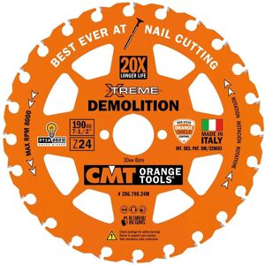 CMT Hoja de sierra circular Ø190mm 24D - Madera y clavos CMT Hoja de sierra circular Ø190mm 24D - Madera y clavos
