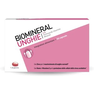 Meda Pharma Spa Biomineral Integratore Unghie - Capsule di Vitamine e Minerali Meda Pharma Spa Biomineral Integratore Unghie - Capsule di Vitamine e Minerali