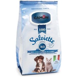Salviette Camon Cani e Gatti - Profumo Talco - 80/100 pezzi Salviette Camon Cani e Gatti - Profumo Talco - 80/100 pezzi