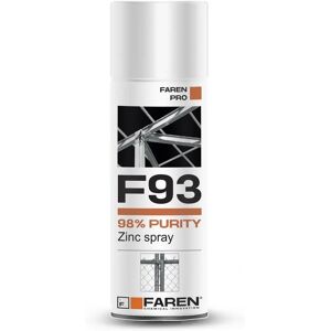 Spray di Zinco F93 Faren - 98% Puro, 400ml, Resistente alla corrosione Spray di Zinco F93 Faren - 98% Puro, 400ml, Resistente alla corrosione