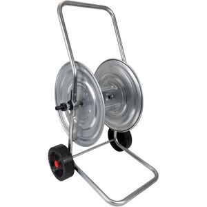 Chariot d'Enrouleur de Tuyau de Jardin BRIXO - 80m - Acier Zingué - Avec Raccords - Publicité Chariot d'Enrouleur de Tuyau de Jardin BRIXO - 80m - Acier Zingué - Avec Raccords - Publicité