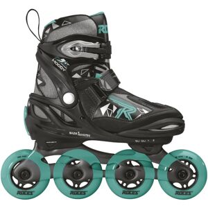 Roces Moody Girl Tif Black-Grey-Turquoise Inline Skates - Kids Adjustable Sports Equipment Roces Moody Girl Tif Black-Grey-Turquoise Inline Skates - Kids Adjustable Sports Equipment