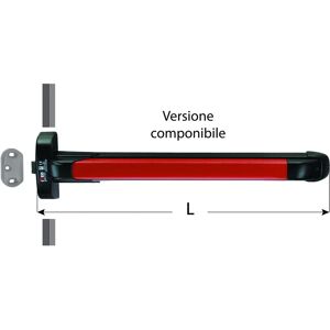 Barra antipánico Iseo - 1165mm, cerrojo de acero, negro Barra antipánico Iseo - 1165mm, cerrojo de acero, negro