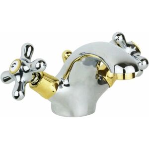 Grifo retro de latón Paffoni Iris - 114mm - Cromo/Oro Grifo retro de latón Paffoni Iris - 114mm - Cromo/Oro