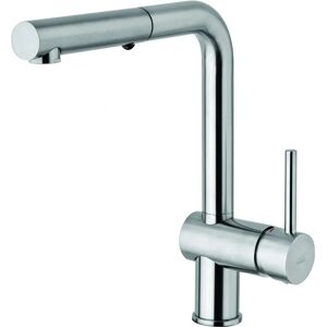 Mezclador de fregadero de cocina en acero cepillado con ducha extraíble doble jet - Paffoni Steel Looking Mezclador de fregadero de cocina en acero cepillado con ducha extraíble doble jet - Paffoni Steel Looking