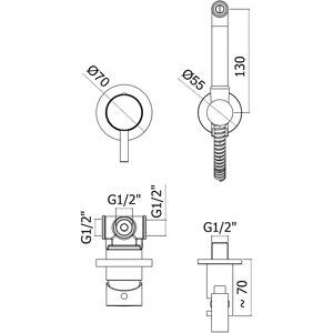 Set bidet cromat Paffoni - Elegant cu mixer și duș manual Set bidet cromat Paffoni - Elegant cu mixer și duș manual