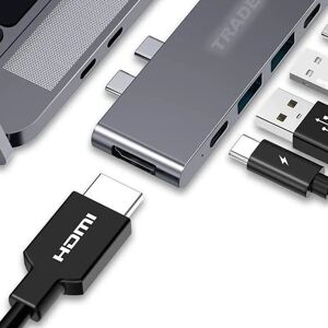 Trade Shop - Convertidor Hub Tipo C HDMI USB - Q-a121 Trade Shop - Convertidor Hub Tipo C HDMI USB - Q-a121