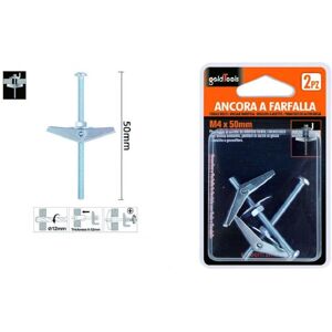 Ancoraggio farfalla in acciaio Trade Shop M4x50mm - Ancoraggio a parete Ancoraggio farfalla in acciaio Trade Shop M4x50mm - Ancoraggio a parete