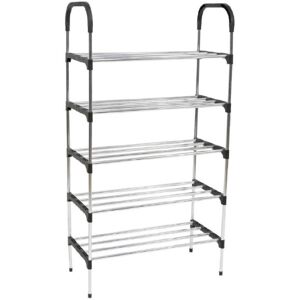 Trade Shop Traesio Scarpiera in Metallo e Plastica 5 Ripiani - Organizzatore di Scarpe Trade Shop Traesio Scarpiera in Metallo e Plastica 5 Ripiani - Organizzatore di Scarpe