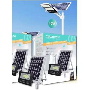 Trade Shop Foco LED 40W - Luz exterior con panel solar y mando Trade Shop Foco LED 40W - Luz exterior con panel solar y mando
